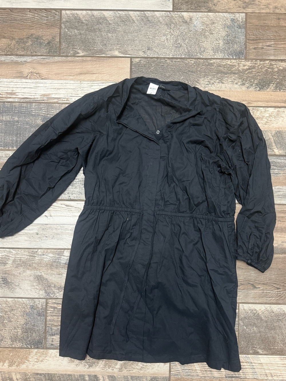 Banana Republic Black Lightweight Drawstring Dress